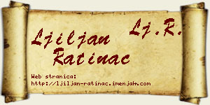 Ljiljan Ratinac vizit kartica